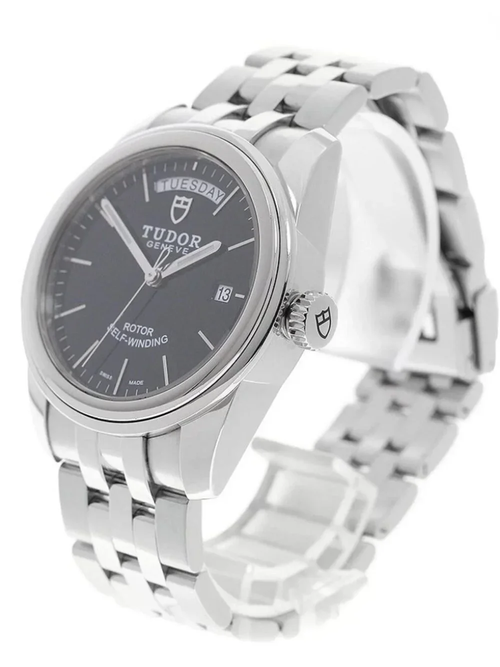 TUDOR Glamor Date Day 56000 black Dial Automatic Men's Watch_966340